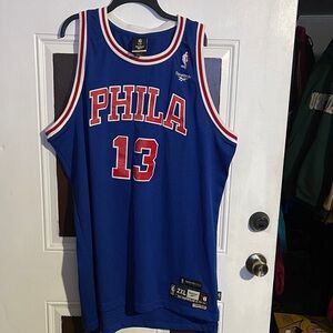 Reebok Blue PHILA 13 Jersey with Red and White Accents